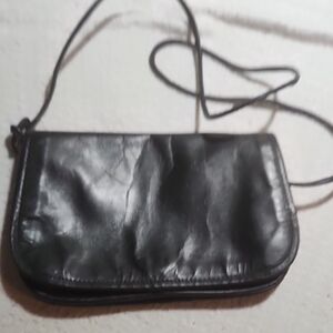 Black Leather Crossbody Bag